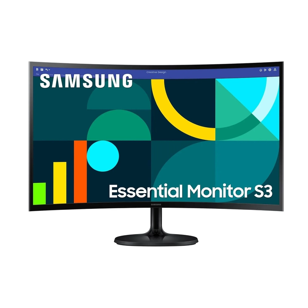 Samsung LED Monitor 24" Curved With HDMI | VGA (24D368) view 2